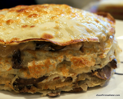 Mushroom Crêpe Cake-12