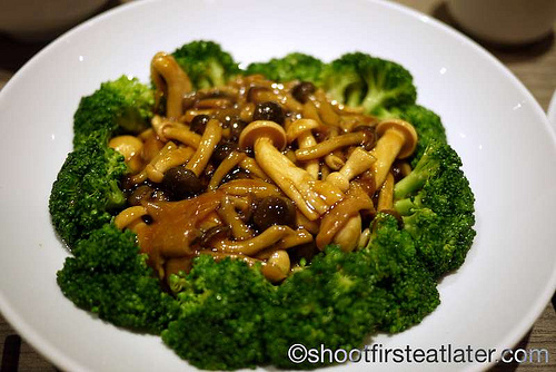 assorted mushroom with broccoli