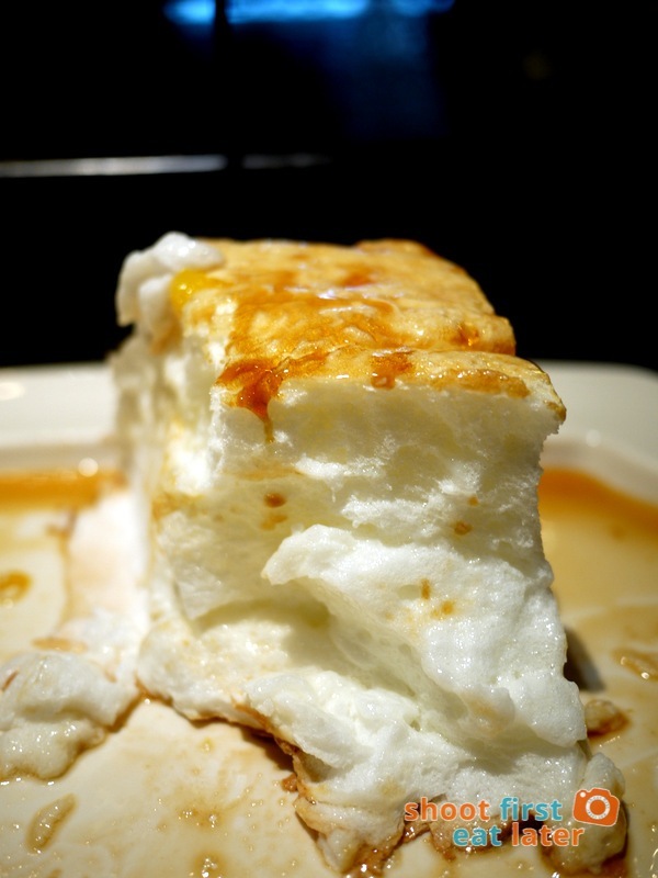 Alba Restaurante Español- Canonigo (sof meringue cake with vanilla custard sauce)