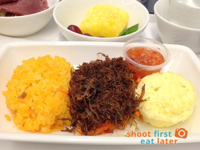 beef adobo flake,  Pinoy spiced vinegar, kalo kalo fried rice