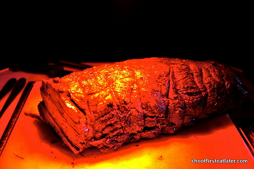 roasted beef rib eye w/ herbs