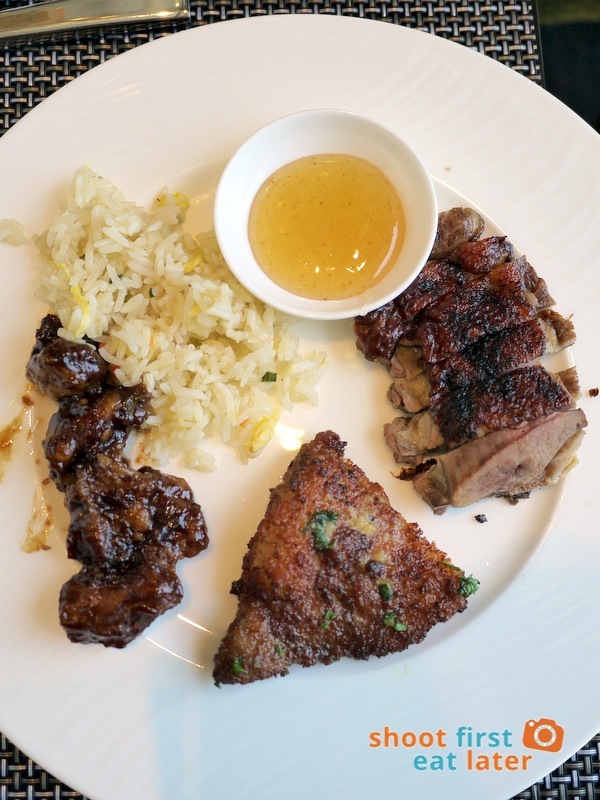 Marco Polo Hotel Ortigas Cucina Restuarant Buffet- spareribs in ok sauce, fried pork, roast duck, fried rice