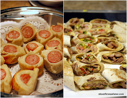 sausage rolls & sausage fajitas