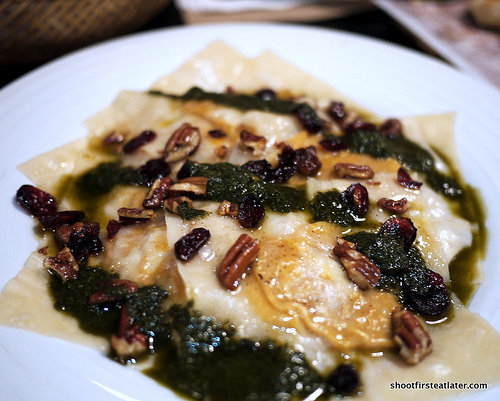 homemade pumpkin ravioli