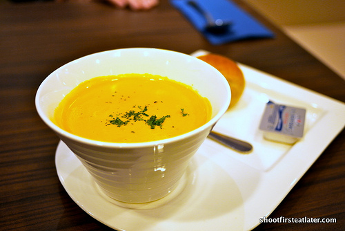 Japanese pumpkin cream soup