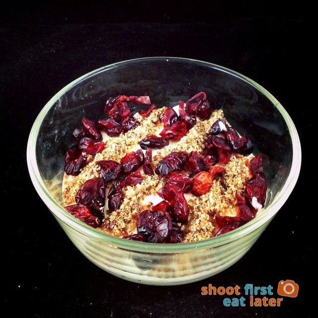 dried cranberry, LSA, low fat Greek yogurt