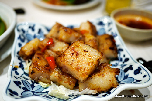 turnip cake w/ xo sauce