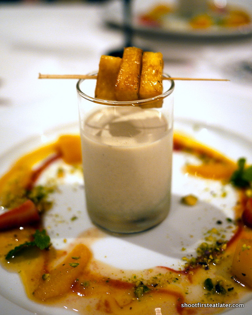 cardamom, pistachio & honey panna cotta