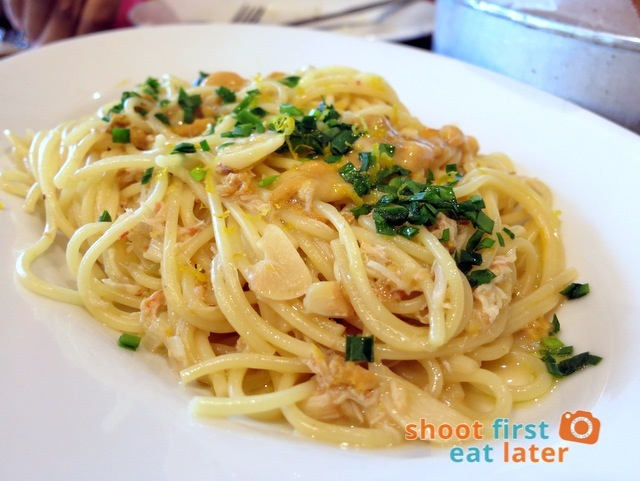 crab meat & sea urchin spaghetti P385 (solo)