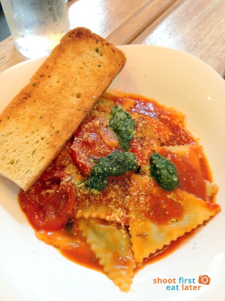 Bistro Ravioli (MOA)- Spinach and Feta Cheese Ravioli in Pesto Sauce P255