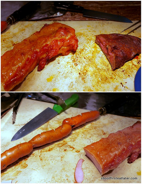 hungarian sausage, smoked pork loin &  Argentinean beef churrasco