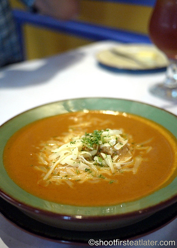 fish and prawn soup with rouille sauce 