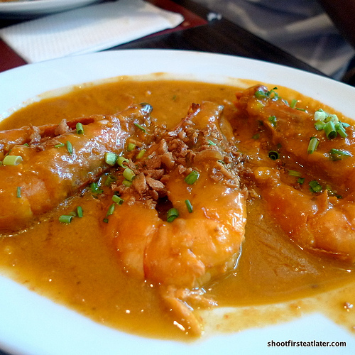 Prawns in Aligue Sauce