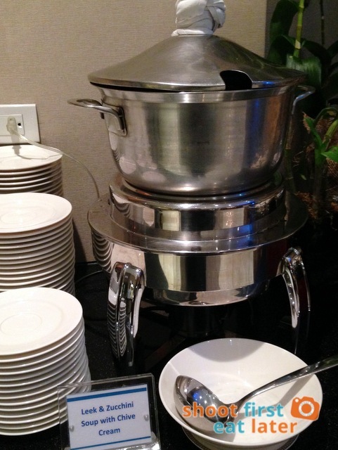 Oakroom Restaurant and Bar- leek & zucchini soup with chive cream