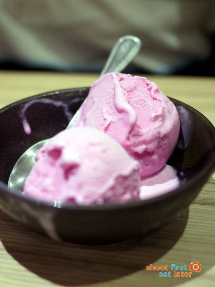 Kitsho Restaurant & Sake Bar- strawberry ice cream P120