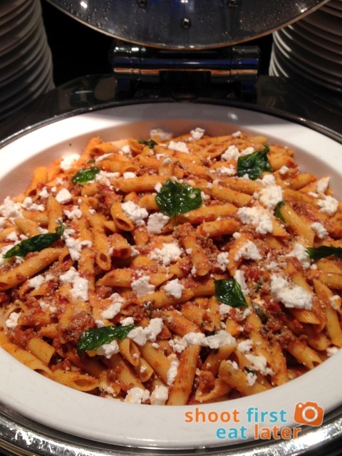 Oakroom Restaurant and Bar- penne with Feta cheese and ground lamb