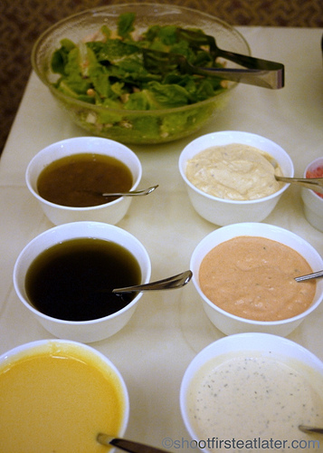 Hamilo Coast buffet lunch-salad dressings