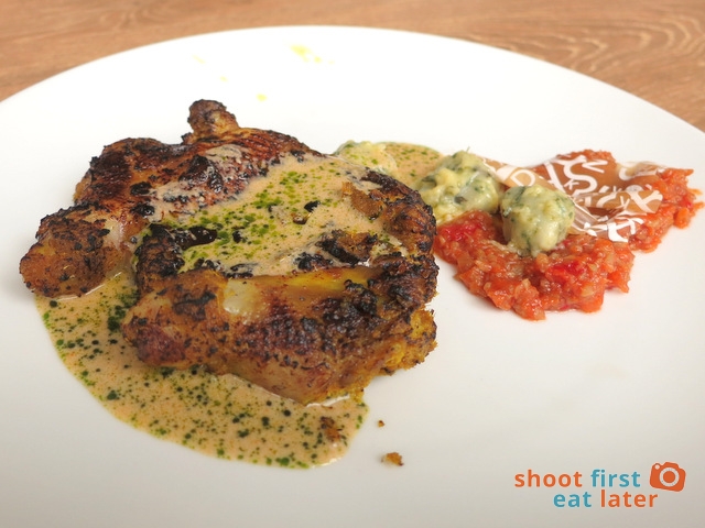 quail marinated in laksa for 36 hours