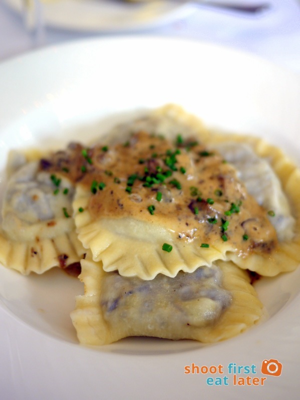 Antonio's Tagaytay- Minted Veal Cheeks & Goat Cheese&nbsp;Ravioli with Creamed Tartufo P1,450