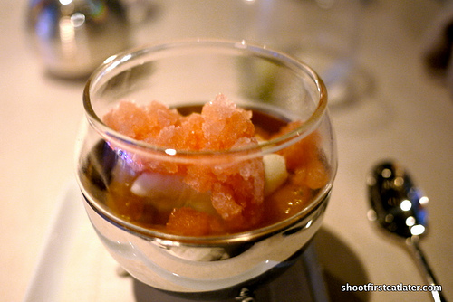 citrus fruits w/ fragrant jus, campari granite