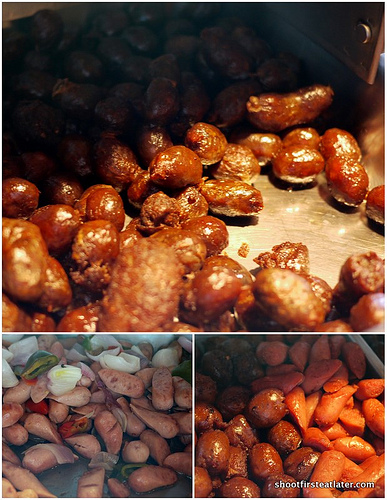 hamonado, derecado longganisa, sausage