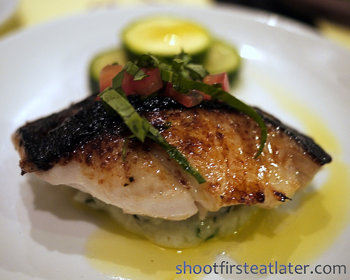 basil marinated black cod