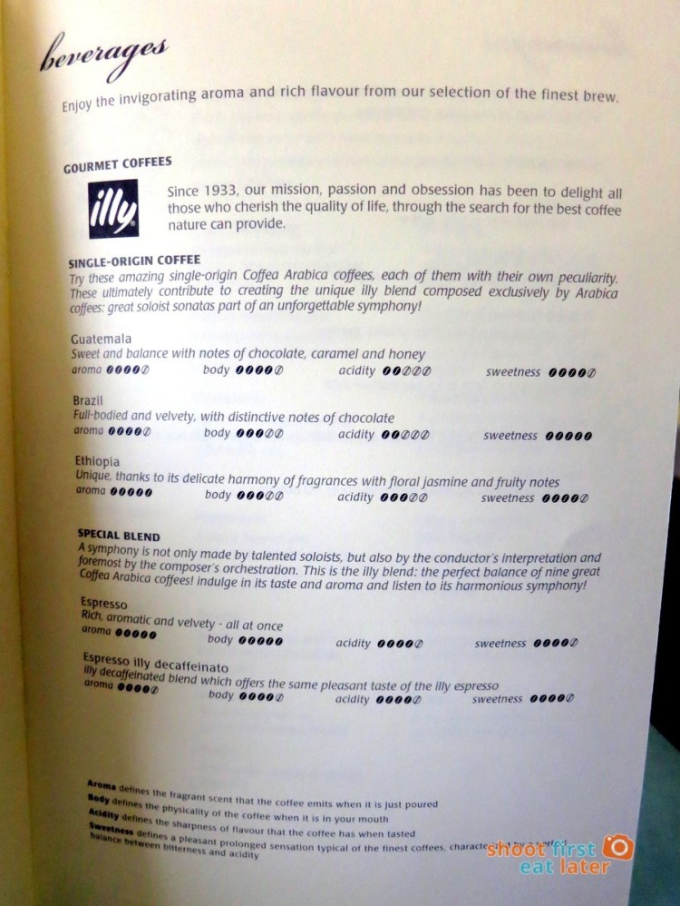 SQ 919 A330-300 Mnl-Sin- dinner menu business class-005