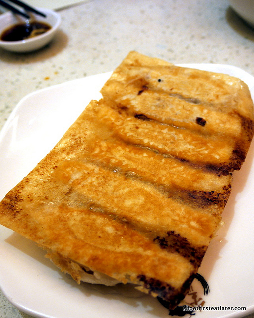 pan fried hotbed chives dumplings