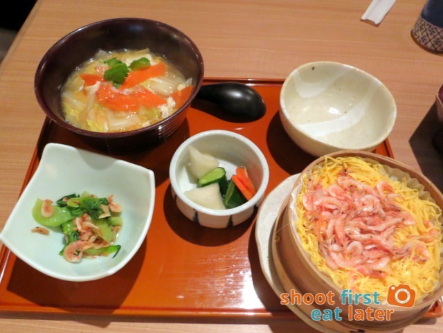 OOtoya HK- steamed Sakura shrimp rice & tofu soup set