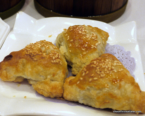 baked barbecued puff pastry