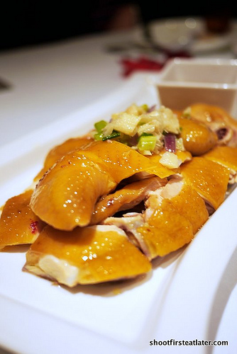 conpoy poached chicken