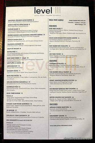 Level III menu