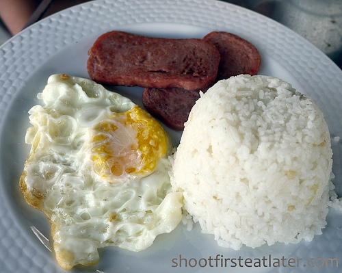 spam & rice breakfast
