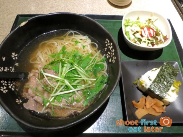 Inaniwa Udon Nabe - Inaniwa udon in soup with prime Angus beef lunch set HK$148-001