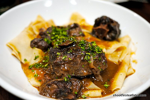 zesty oxtail & short rib braise w/ handmade saffron pappardelle