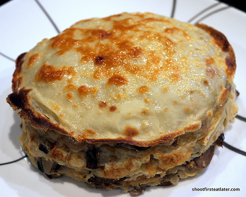 Mushroom Crêpe Cake-11