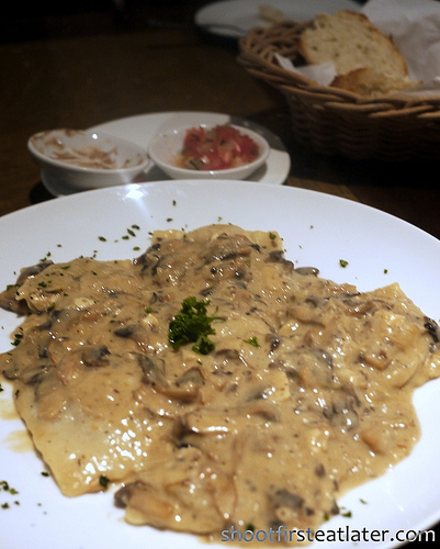 mushroom ravioli