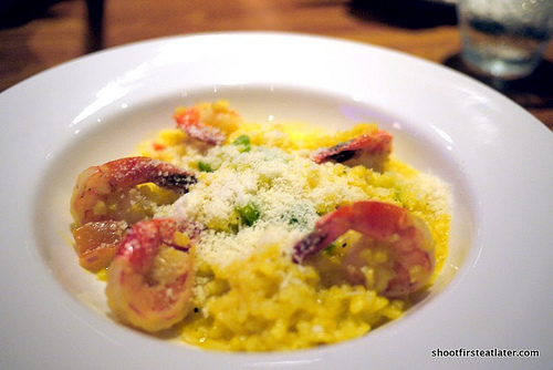 scampi saffron risotto