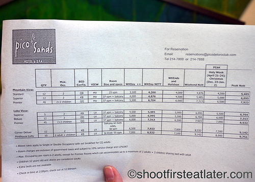Pico Sands Hotel-room rates