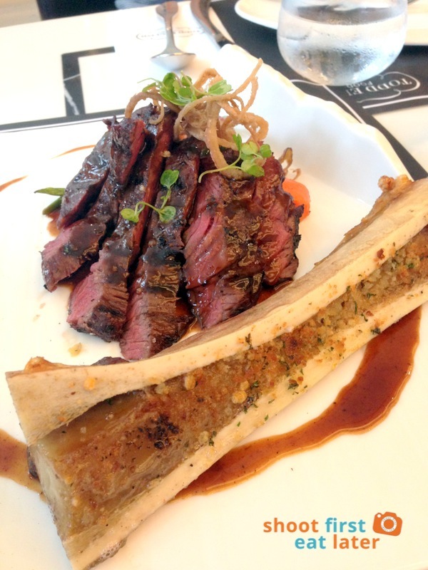 Todd English Food Hall Manila- U.S. Hanger Steak with Roasted Bone Marrow P590
