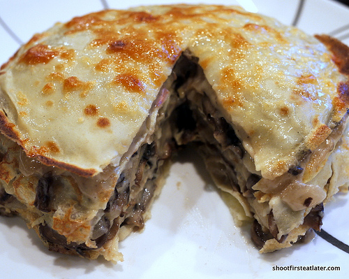 Mushroom Crêpe Cake