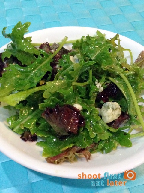 Kale salad with dried cranberries & blue cheese