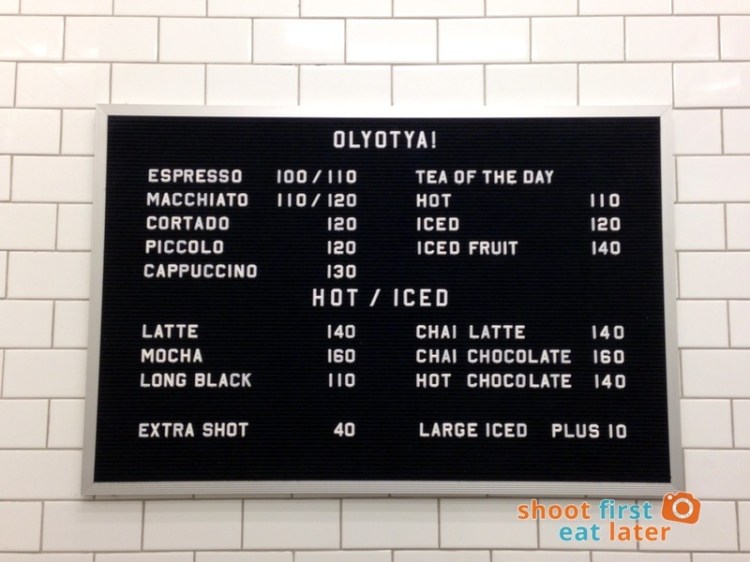 Toby's Estate Manila - Century CIty Mall- menu