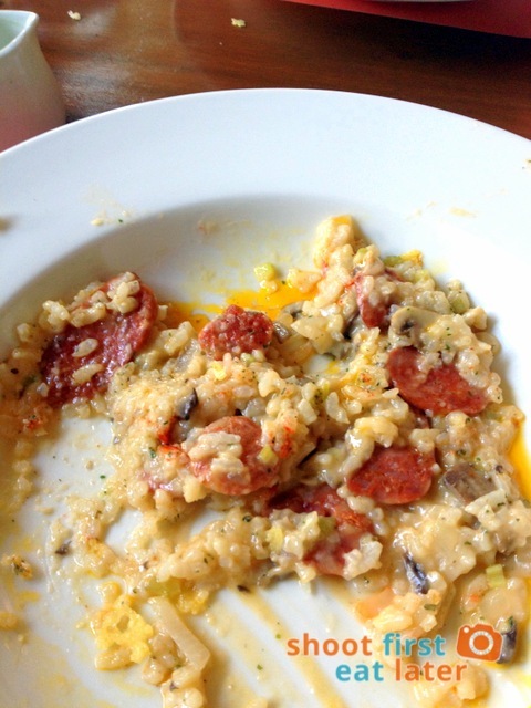 chorizo & mushroom risotto