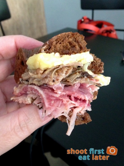 L.E.S. Bagels - The Reuben bagel sandwich . Bagels -015