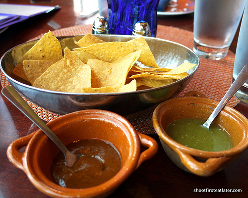 pasilla de oaxaca & salsa de tomatillo y habanero salsas
