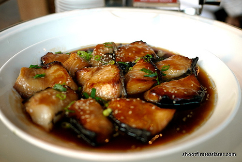 pan fried cod fish w/ mirin sauce