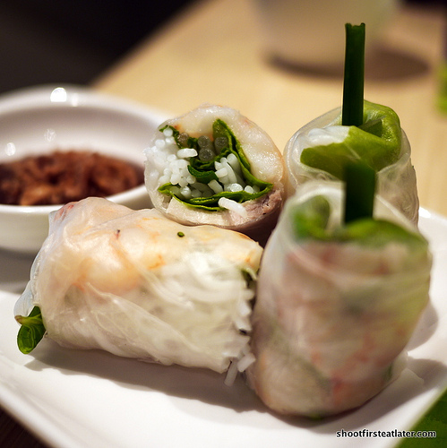 Vietnamese pork & shrimp summer rolls