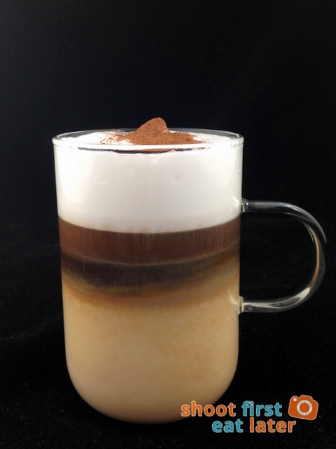 Nespresso double shot latte made with Mr. Moo carabao milk
