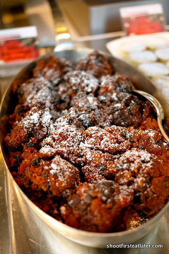 warm Christmas pudding